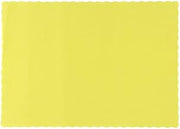 Hoffmaster 310553 10" x 14" Yellow Colored Paper Placemat with Scalloped Edge - 1000/Case