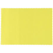 Solid Color Recycled Sun Scalloped Placemat by Hoffmaster – Large, Recycled, D40 Sun, Pack of 1000, Model 310553