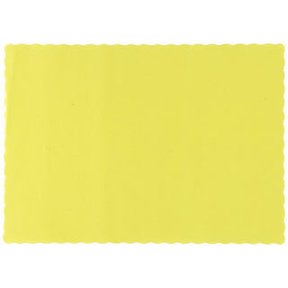 Solid Color Recycled Sun Scalloped Placemat by Hoffmaster – Large, Recycled, D40 Sun, Pack of 1000, Model 310553
