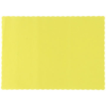 Solid Color Recycled Sun Scalloped Placemat by Hoffmaster – Large, Recycled, D40 Sun, Pack of 1000, Model 310553