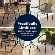 Flash Furniture Beige / Set of 2 / Modern Patio Dining Chairs
