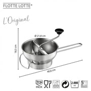 Food Mill Flotte Lotte by GEFU – 20 x 20 x 20 cm, Stainless Steel, Multicolour, Model 89210