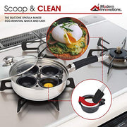 Modern Innovations 4 Egg Cups Pan / Silver / 45.0 milliliters Egg Poachers