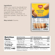 Schär Hot Dog buns / 4 pack Hamburger Buns