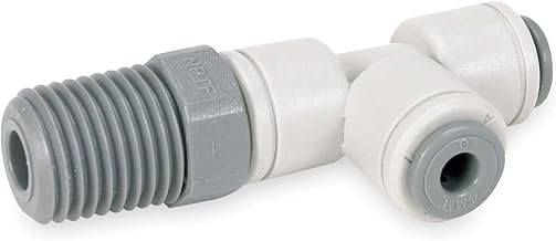 John Guest PP111223W-PK10 - Polypropylene Swivel Run Tee, 3/8 Tube Size