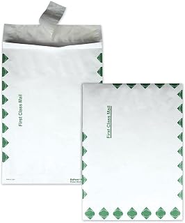 Quality Park Survivor R4210 Tyvek Expansion Mailer, First Class, 10 x 13 x 1 1/2, White, 18lb (Case of 100)