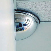 Quarter Dome Acrylic Mirror by Safety Security Products – 13"L x 6.5"W, Acrylic, Silver, Model H141185F