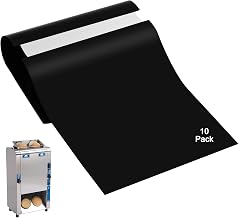 10 Pack Antunes VCTM-2/VCT-2 Toaster PTFE Release Sheets - 27.5″x11″ (Black/Silver)