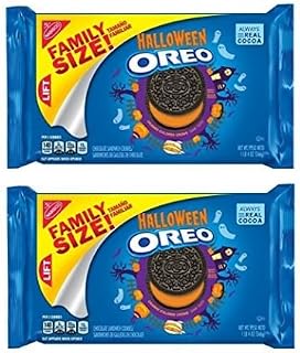 Oreo Halloween Chocolate Sandwich Cookies, Family Size 20 Ounce Package (pack of 2)