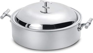 5904 Cook Buffet Collection 4 Quart Induction Chafing Dish, Round, with Lift Off Dome Lid
