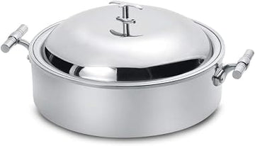 5904 Cook Buffet Collection 4 Quart Induction Chafing Dish, Round, with Lift Off Dome Lid