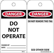 National Marker Company RPT1A "Lock-Out/TAG-Out" Accident Prevention Tag, Black, Red, White, Black, Red, White (Pack of 25)