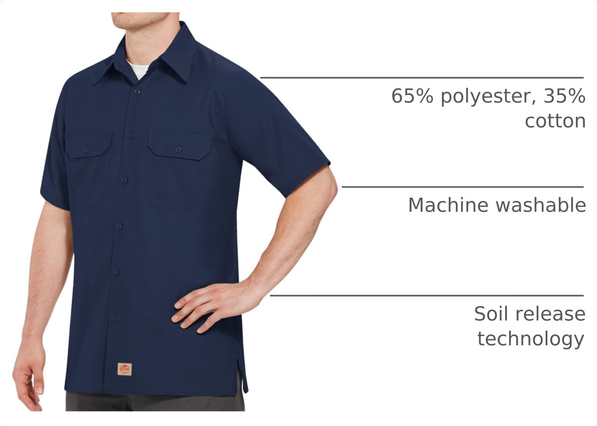 Red Kap 3X-Large / Navy / Solid Rip Stop Shirt Tops