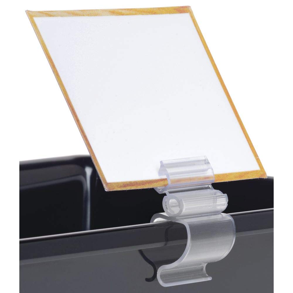 Clear Tilting Sign Holder - 1" L by HUBERT – Plastic, Clear, Pack of 25, Model 109068