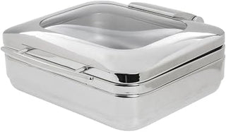 Kratos 4 Qt Modern Style Stainless Steel Half Size Chafer Induction-Ready