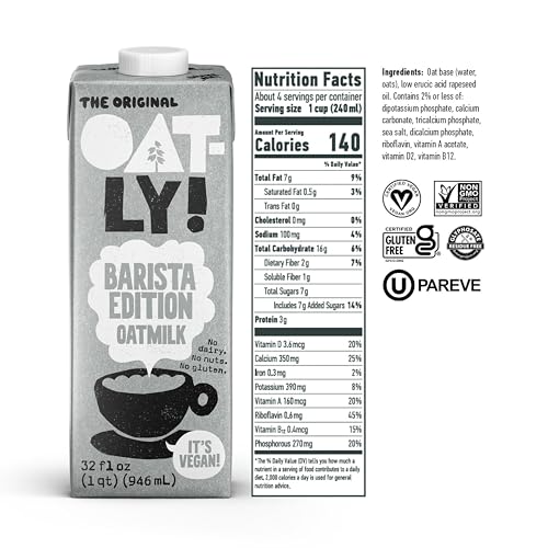 Oatly Barista / 32 Fl Oz (Pack of 12) / 12 Oat Milks