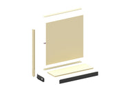 Single Sided Gondola Shelving Add-On Kit 48x54x19 PLT Platinum by Lozier – 54" H, Alloy Steel, Platinum, Model KP1031.39W