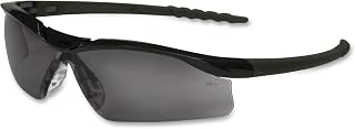 MCR Safety DL112 Dallas Safety Glasses with Polished Black Frame and Gray Lens