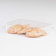 Detroit Forming LBH-615 Clear OPS Plastic Square Hinged Locking Lid Food Container, 9 x 6.5 x 2 Inches | 350/Case