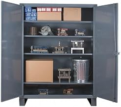 Durham Extra Heavy Duty Welded 12 Gauge Steel Lockable Storage Cabinet, HDC-203678-4S95, 1900 lbs Shelf Capacity, 20" Length x 36" Width x 78" Height, 4 Shelves