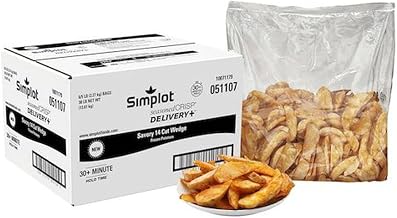 Simplot Seasonedcrisp Delivery Plus Savory Battered Skin On 14 Cut Wedges, 5 Pound - 6 per case