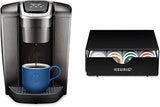 Keurig K-Elite Single-Serve K-Cup Pod Coffee Maker, Brushed Slate, 12 oz. Brew Size & Slim Non-Rolling Storage Drawer, Coffee Pod Storage, Holds up to 24 K-Cup Pods, Black