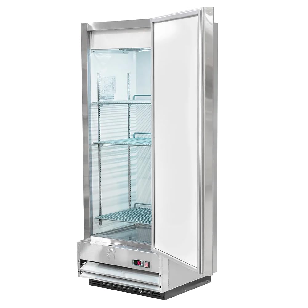 24 3/4" One Section Reach In Refrigerator by MOTAK – 26.97x25.59x68.90, In Description, Check Images, Model MSD-1DR-BAL-12-X