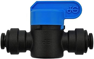 John Guest Ideal H2O JG Quick Connect Fitting - Inline Shut Off Valve - 1/4 in - Black (10/Bag)