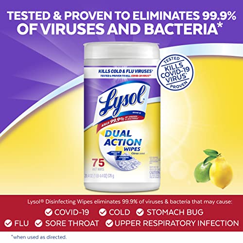 Lysol 75 count / 75 Count (Pack of 6) / A2561 Disinfectant Wipes