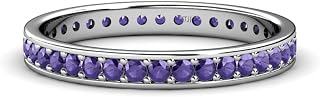 Iolite Channel Prong Set Eternity Band 0.45ctw-0.51ctw 14K Gold