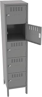 Tennsco Box Locker, Gray, 15in.Wx18in.Dx66in.H