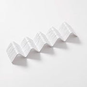 American Metalcraft THMW5 Melamine Taco Holder, White, 4 or 5 Compartments