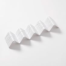 American Metalcraft THMW5 Melamine Taco Holder, White, 4 or 5 Compartments