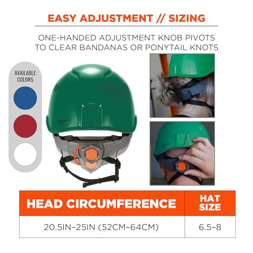 Ergodyne Green / 6.5 – 8 / Safety Helmet - Type 2, Class C Hard Hats