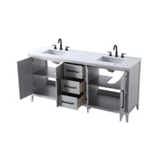 Millie Bathroom Vanity Grey by Lighting Design – Wood, Grey, Model VF29372DGR