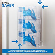 Stock Your Home Triple Stack / 1 Count / Clear Lab Supply Dispensers