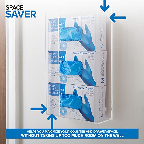 Stock Your Home Triple Stack / 1 Count / Clear Lab Supply Dispensers