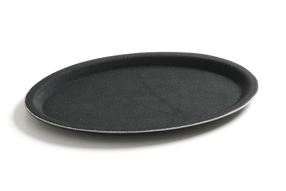 Oval Serving Tray by Hendi – 325x530 mm, Glasfaser, Schwarz, Model 508718
