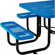 Global Industrial Blue / 81D x 81W x 29.5H in / Industrial Picnic Tables