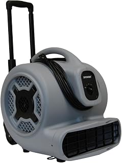 XPOWER P-800H 3/4 HP 3200 CFM 7.5-amp 3 Speeds Professional Air Mover with Telescopic Handle and Wheels