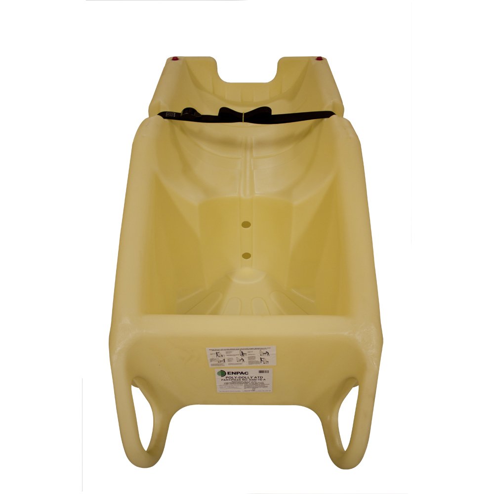 Poly Dolly by Enpac – 69"L x 32"W x 26.5"H, Polyethylene, Yellow, Model 5300-YE