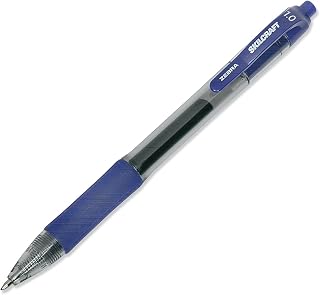 AbilityOne 7520016473138 SKILCRAFT Gel Pen, Retractable, Bold 1 mm, Blue Ink, Clear/Blue Barrel, Dozen