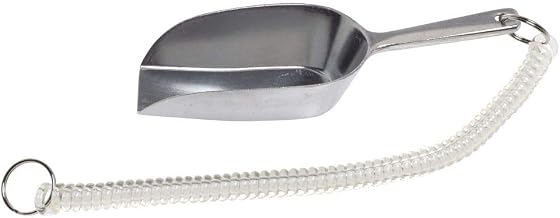 HUBERT 6 oz Aluminum Flat Bottom Scoop with Tether