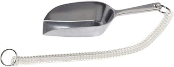 HUBERT 6 oz Aluminum Flat Bottom Scoop with Tether