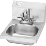 Hand Sink by Krowne – 16"L x 15"W x 14"H, Stainless Steel, Silver, Model HS-18