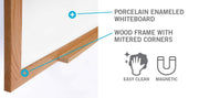 Ghent Wood Frame / 121"W x 48.6"H / 1 Dry Erase Boards