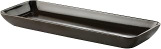 G.E.T. 14 1/6" x 5 1/2" Brown Rectangular Porcelain Platter (Set of 12)