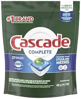 Cascade Complete ActionPacs, Dishwasher Detergent, Lemon Scent, 27 Count