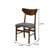 Brown Wood Dining Chairs Set by Furnifact – Rubberwood 70.00%,Polyester 10.00%,Foam 10.00%,Mdf 5.00%,Plywood 5.00%, Brown, Pack of 4