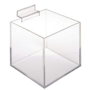 4" Square Acrylic Slatwall Bin by AARCO DISPLAY PRODUCTS – Acrylic, Clear, Model 2604